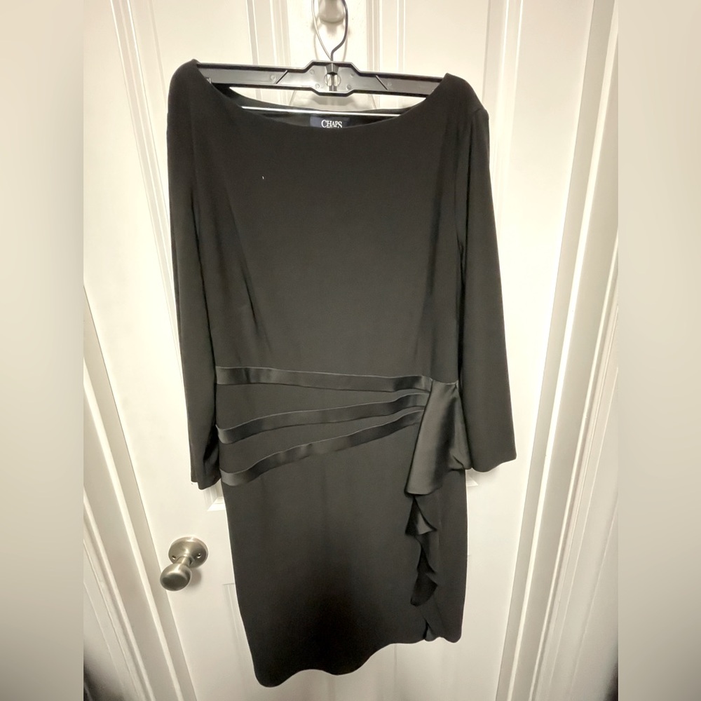 Black dress with 3/4 length sleeves